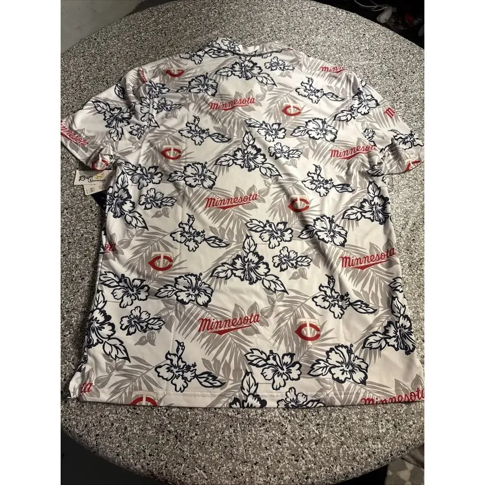 NWT Minnesota Twins Game Day Aloha Print Reyn Spooner MLB® Performance Polo - M